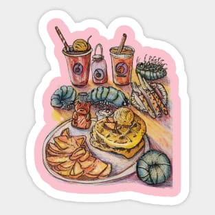 Isopods and waffles Sticker